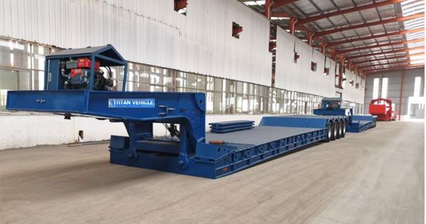 120ton Low Bed Gooseneck Trailer for Sale in Nigeria