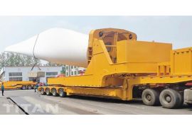 La remorque d'adaptateur de lame de vent 70M sera envoyée au Vietnam après les tests