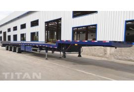 Remorque extensible à 4 essieux de 58 mètres pour le transport de pales de vent au Vietnam