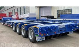 La remorque de camion surbaissée à 4 lignes et 8 essieux exportera vers la Tanzanie
