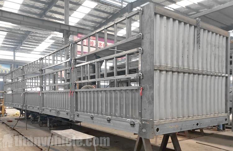 Remorque de camion de cargaison de barrière de 60 tonnes à trois essieux à vendre au Soudan