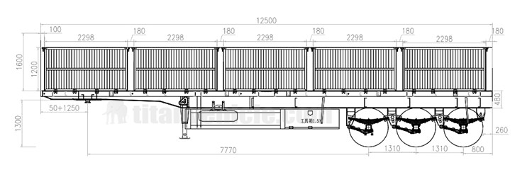 China Cargo Transport Triaxle Trailer with Side Wall for Sale in Guyana