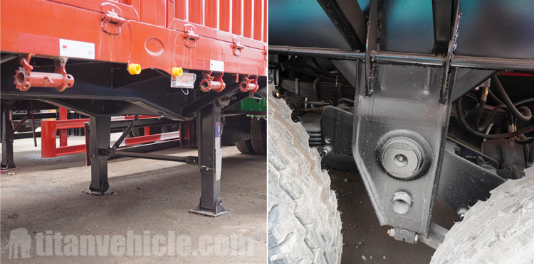 China Cargo Transport Triaxle Trailer with Side Wall for Sale in Guyana