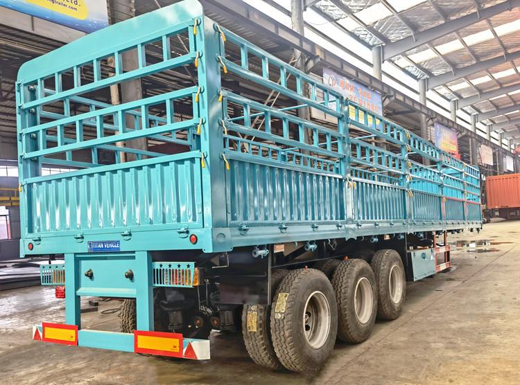 Semi-remorque à piquet de 60 tonnes à trois essieux à vendre aux Philippines