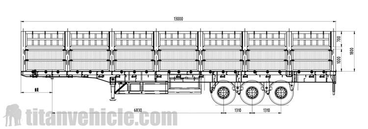 Stake Cargo Semi Trailer Price | Fence Truck Trailer for Sale in Ghana