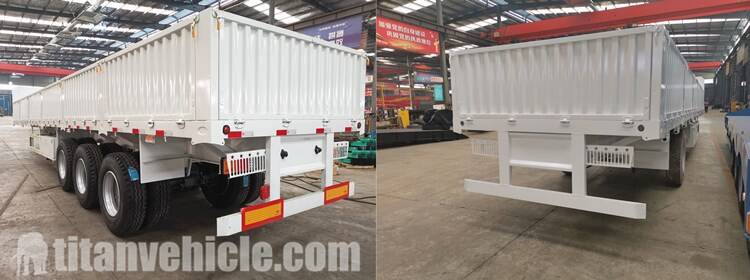 China 50 Ton Side Wall Truck Semi Trailer for Sale in Sudan Port