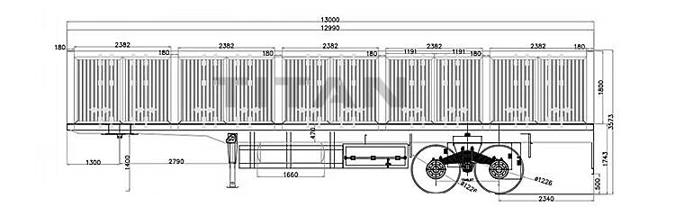 China 2 Axle Side Wall Semi Trailer for Sale in Nigeria Lagos