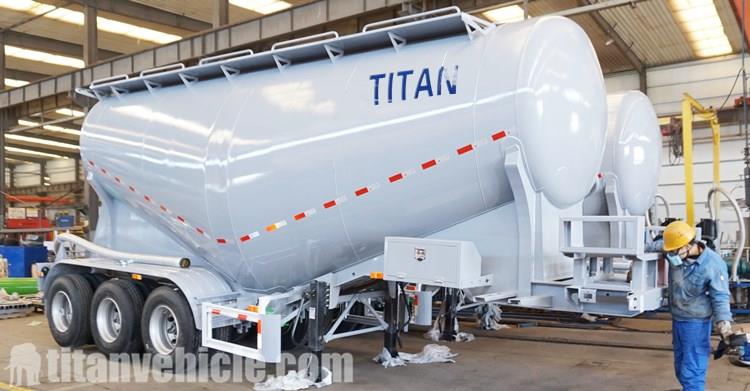 3 Axle 50cbm Bulk Cement Tanker Trailer for Sale in Cote d'Ivoire Abidjan