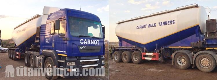 3 Axle 50cbm Bulk Cement Tanker Trailer for Sale in Cote d'Ivoire Abidjan