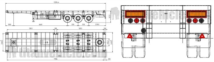 10 Units Tri Axle Trailer for Sale In Congo Banana | 40 Feet Flatbed Trailer for Sale