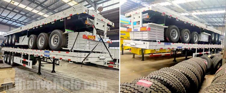 Remorque à paroi latérale Triaxle de 60 tonnes à vendre au Mozambique