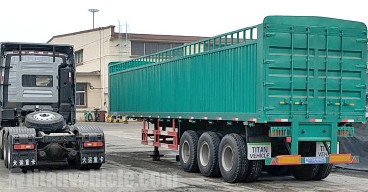 Remorque de camion à clôture latérale haute à 3 essieux à vendre au Soudan