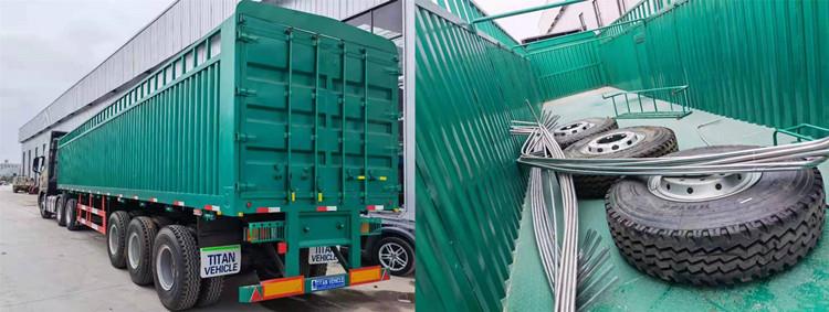 Remorque de camion à clôture latérale haute à 3 essieux à vendre au Soudan
