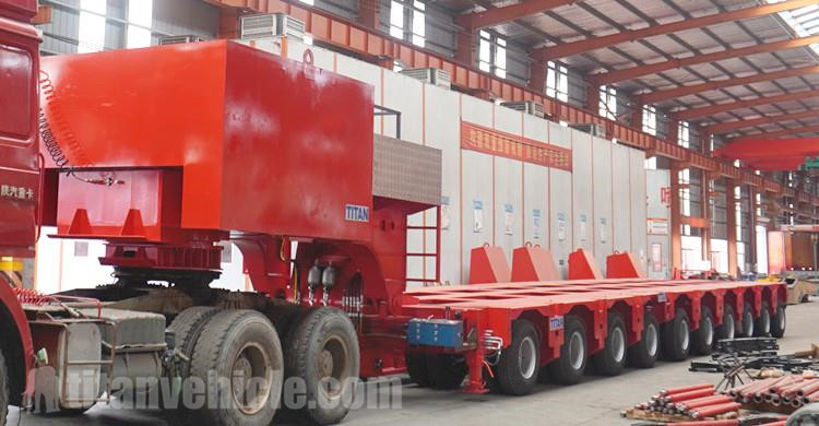 Remorque modulaire hydraulique à 10 essieux à vendre au Vietnam