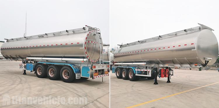 40000 litres de réservoir de carburant en aluminium semi-remorque à vendre au Zimbabwe