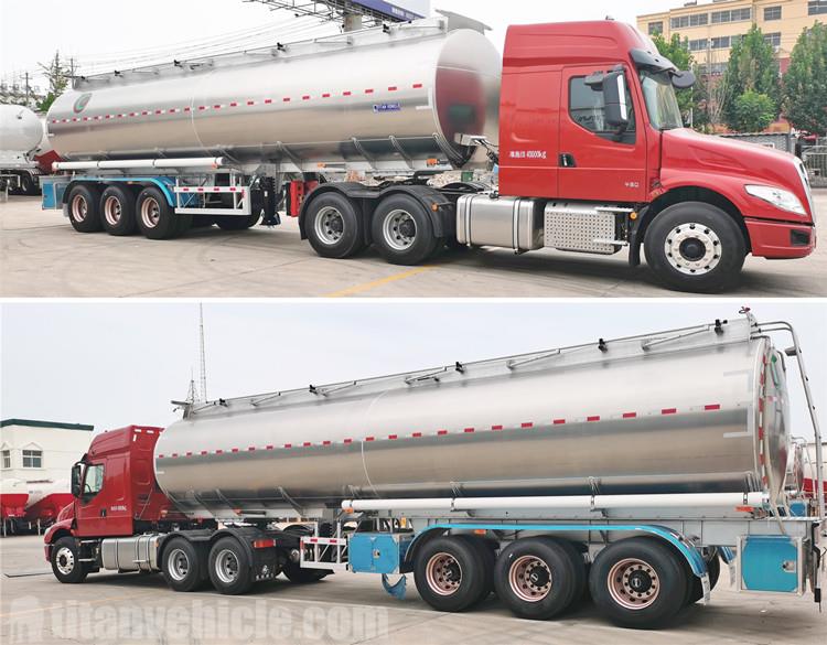 40000 litres de réservoir de carburant en aluminium semi-remorque à vendre au Zimbabwe