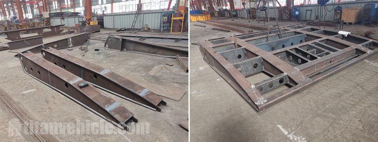Remorque Lowboy à col de cygne pliable à 4 essieux à vendre au Kenya