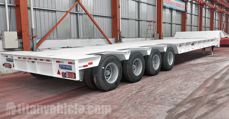 Remorque Lowboy à col de cygne pliable à 4 essieux à vendre au Kenya