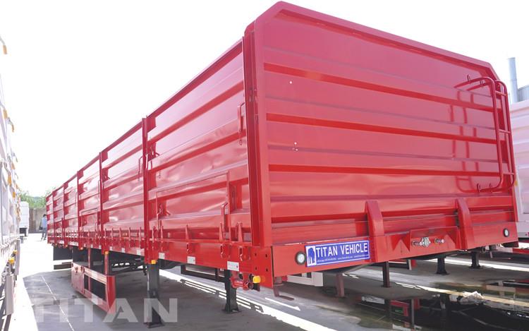 Semi-remorque de transport de grain à paroi latérale à vendre au Soudan