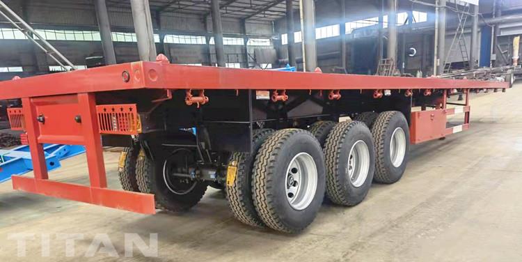 Remorque de tracteur à plat de 40 pieds à 3 essieux à vendre au Ghana