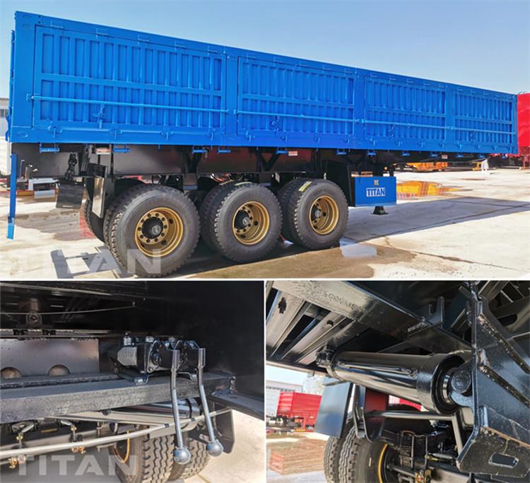 Remorque à benne basculante latérale de 34 tonnes à 3 essieux à vendre au Ghana