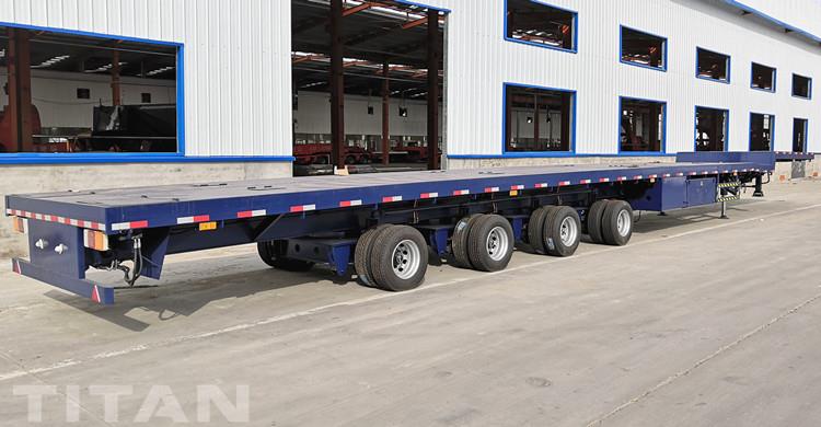 Remorque extensible à 4 essieux de 58 mètres pour le transport de pales de vent au Vietnam