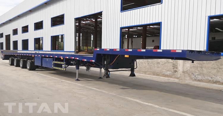 Remorque extensible à 4 essieux de 58 mètres pour le transport de pales de vent au Vietnam