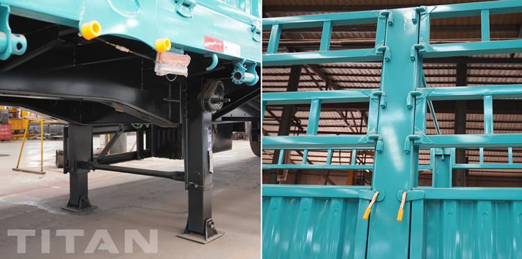 Semi-remorque de clôture de 13 m pour le transport de marchandises à vendre en Tanzanie