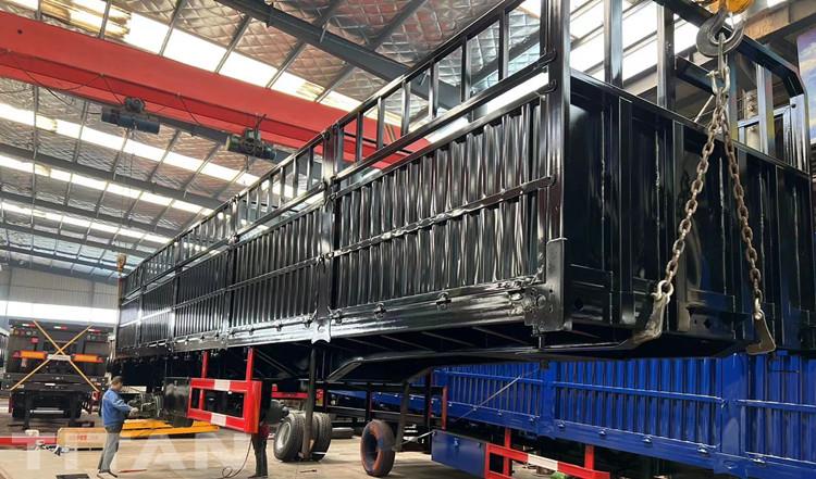 Semi-remorque de camion de cargaison de clôture de 60 tonnes à vendre au Zimbabwe