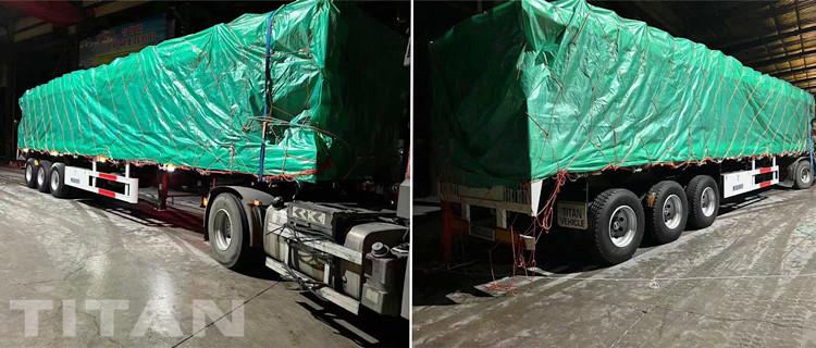 Remorque Triaxle avec Panneau Latéral à Vendre au Sénégal