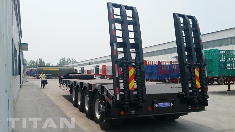 Remorque de camion surbaissée à 4 essieux de 100 tonnes à vendre au Libéria