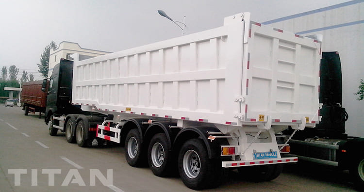 Tri Axle 60 Ton Dump Truck Trailer for Sale In Fiji
