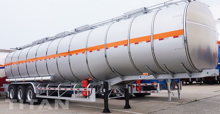 Remorque citerne en acier inoxydable à 3 essieux 55000L à vendre en Arabie Saoudite