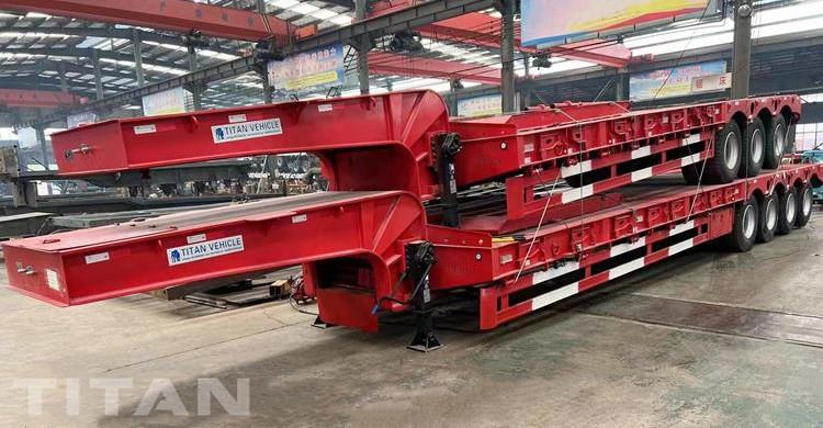 Remorque Drop Deck à 4 essieux de 100 tonnes à vendre au Sénégal Dakar