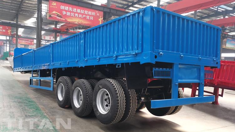 Tri Axle Side Wall Cargo Semi Trailer for Sale in Uganda