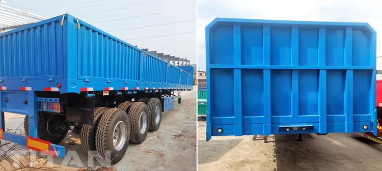 Tri Axle Side Wall Cargo Semi Trailer for Sale in Uganda