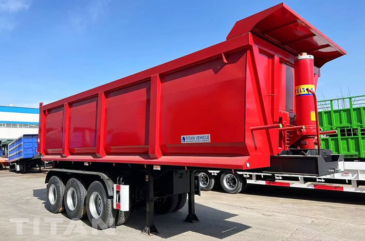 Remorque semi-benne à trois essieux de 50 tonnes à vendre en Tanzanie Dar Es Salaam