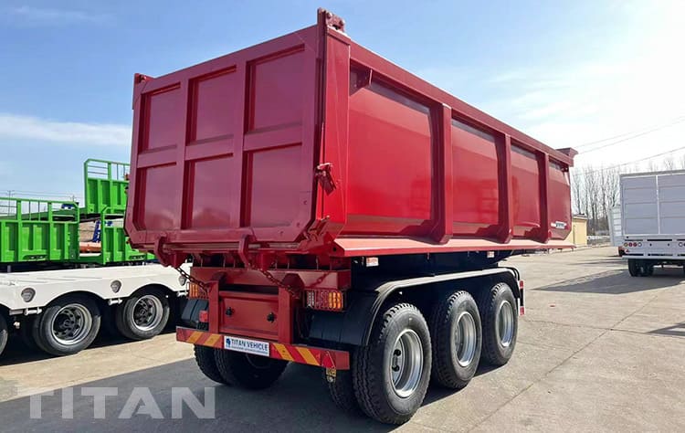 Remorque semi-benne à trois essieux de 50 tonnes à vendre en Tanzanie Dar Es Salaam