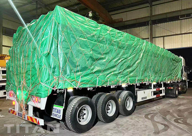 Remorque latérale à trois essieux de 50 tonnes à vendre aux Philippines
