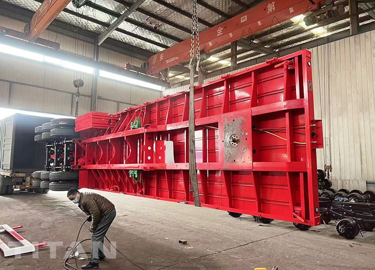Remorque de camion à plat à trois essieux de 40 pieds à vendre en Jamaïque