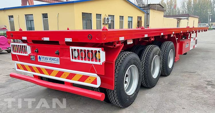 Remorque de camion à plat à trois essieux de 40 pieds à vendre en Jamaïque