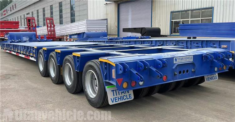 Remorque de camion surbaissée à 4 lignes et 8 essieux à vendre en Tanzanie