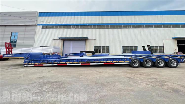 Remorque de camion surbaissée à 4 lignes et 8 essieux à vendre en Tanzanie