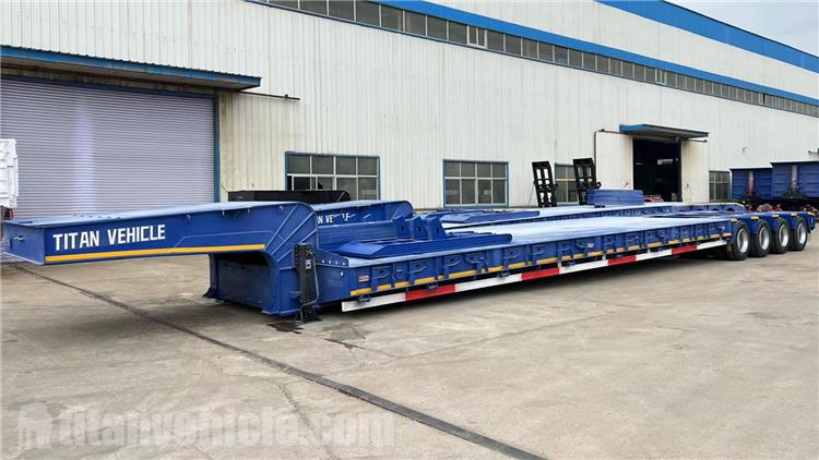 Remorque de camion surbaissée à 4 lignes et 8 essieux à vendre en Tanzanie