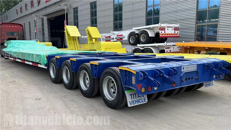 Remorque de camion surbaissée à 4 lignes et 8 essieux à vendre en Tanzanie