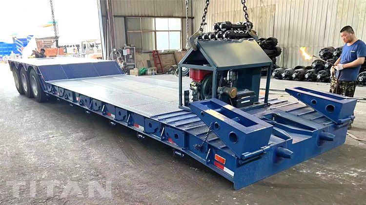 Remorque Col de Cygne Amovible 3 Essieux 80 Tonnes à Vendre à l'Ile Maurice