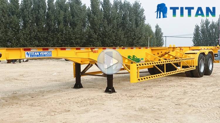 Used Intermodal Container Chassis Trailer For Sale near me-TITAN Vehicle