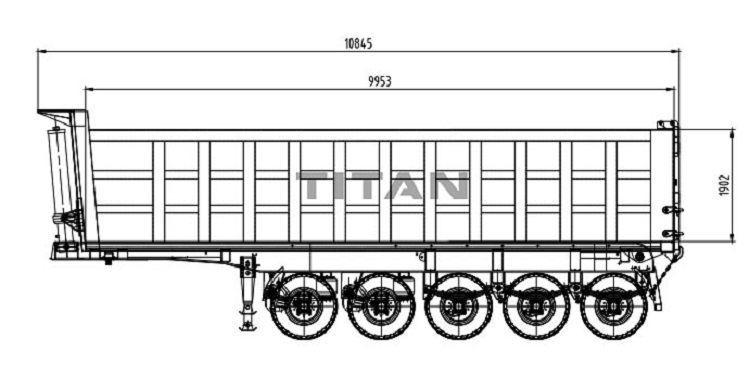 Used Semi Tipper Trailer drawing