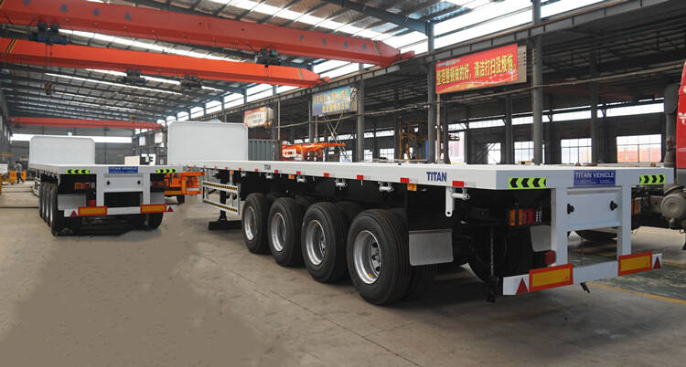48 ft flatbed trailer ready for shipment