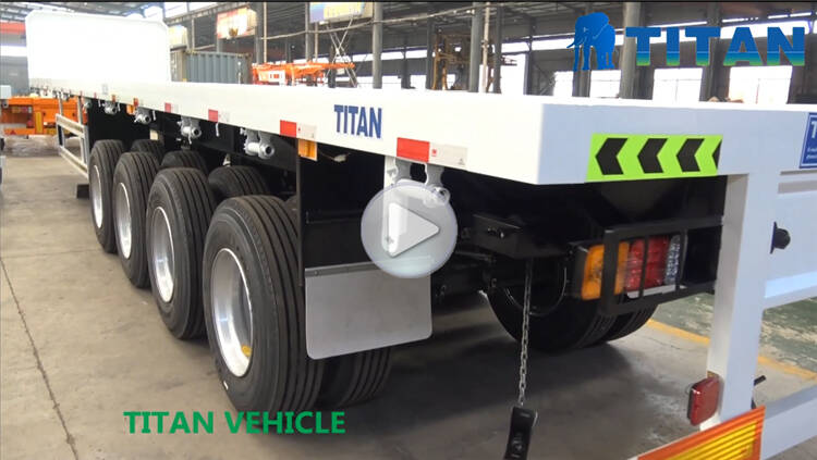 Flatbed trailer with front wall